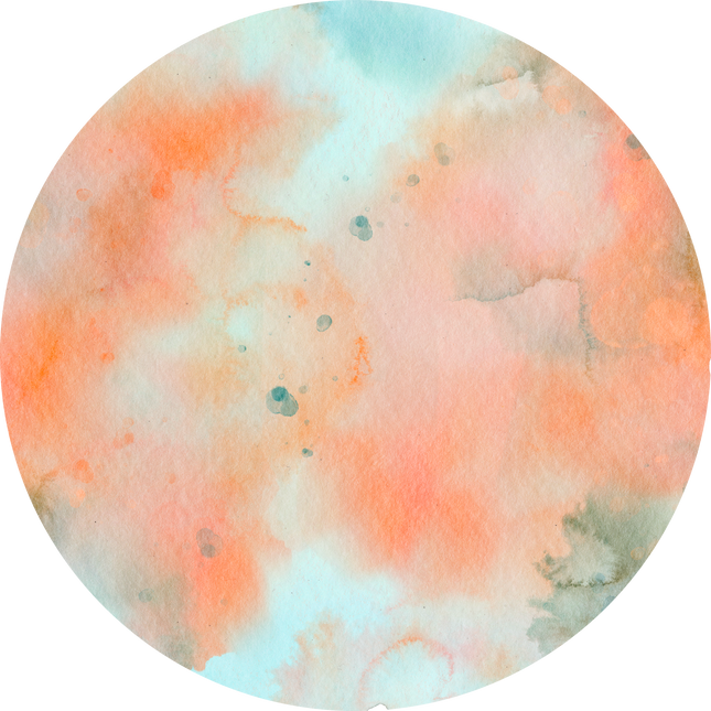 watercolor round shape